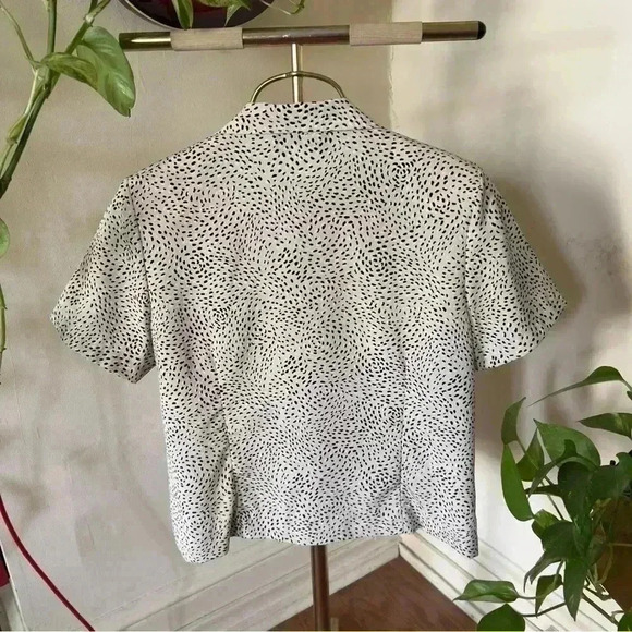 90s Vtg Briggs Patterned Button Blouse - Size 10P - Picture 5 of 10